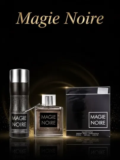 Magie noir мужской парфюмерный набор, мужские духи 100 мл, дезодорант 200 мл