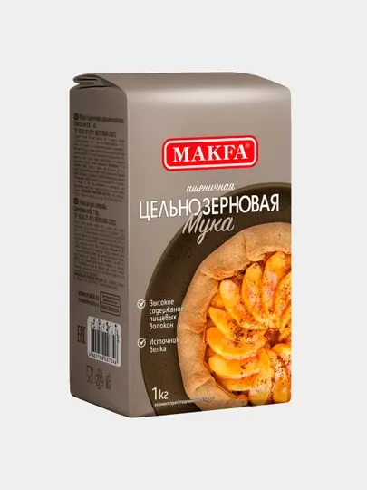 MAKFA мука пшеничная цельнозерновая, 1 кг