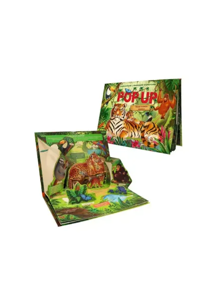 Malamalama Детская энциклопедия POPUP Джунгли Книга панорамка