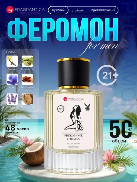 Pheromone For Man и For Women – феромонные духи, феромон, усиление привлекательности, 10 мл
