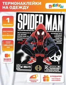 Термонаклейка на одежду детская Человек паук, Spider man