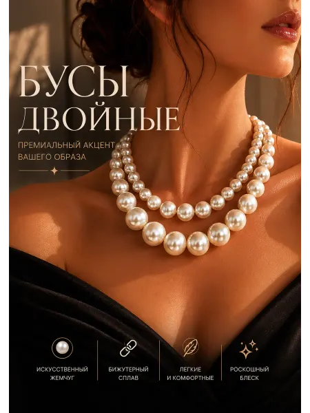 MANAXY Жемчужное ожерелье, украшение бусы, колье крупное