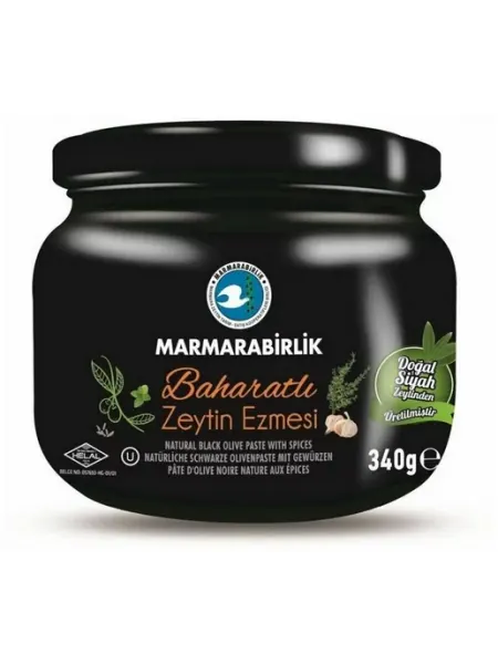 Marmarabirlik Паста из черных оливок со специями, 340гр