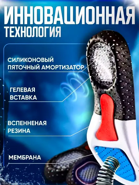 Mars Shop Стельки для обуви кроссовок спортивные ортопедические