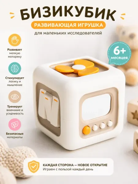 MaryToys Развивающая игрушка для детей Бизикуб