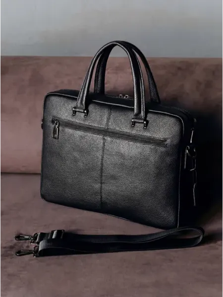 Mbags Сумка портфель большая кожаная для документов а4 и ноутбука
