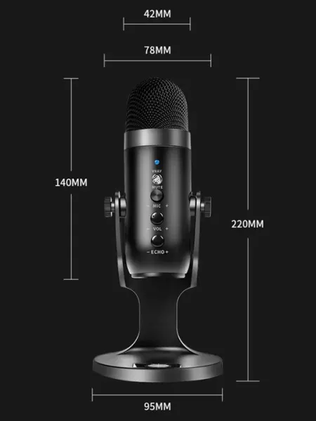 MC-PW13 USB-микрофон, с RGB-подсветкой, для игры