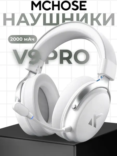 MCHOSE Наушники беспроводные большие с микрофоном игровые для пк