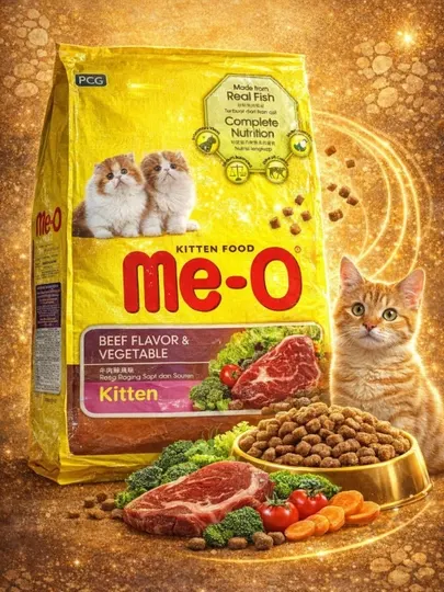 Сухой корм для котят Me-O с мясом и овощами 7 кг