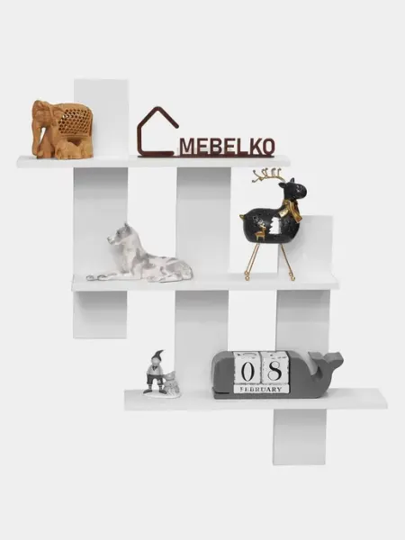 Mebelko Полка настенная навесная для книг и цветов