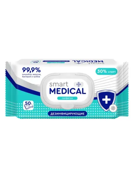Smart medical . Салфетки дезинфицирующие 100 шт