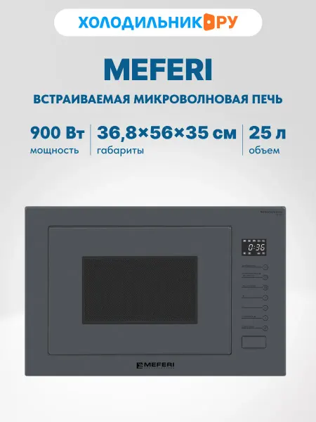 Meferi Встраиваемая микроволновая печь СВЧ MMO6025GR ULTRA