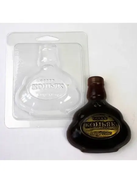 Melassa Форма пластиковая Бутылка коньяка для шоколада мыла