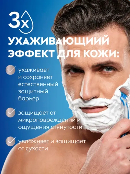 Пена для бритья Увлажняющая Nivea Men "Защита и Уход", 200 мл