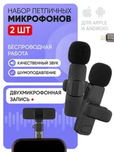 Mightily Микрофон петличный, черный, черный матовый