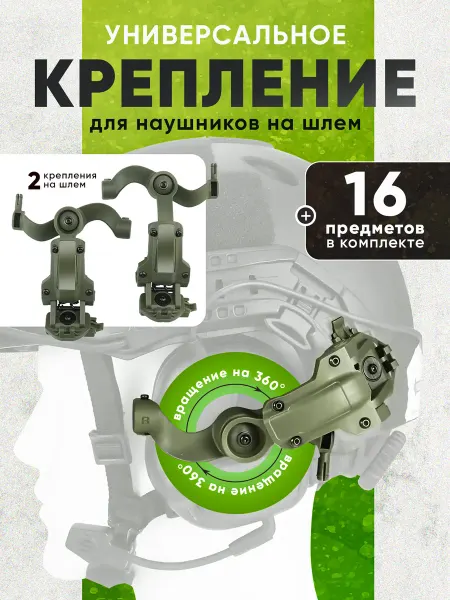 MilitaryMan Крепление для активных наушников на шлем