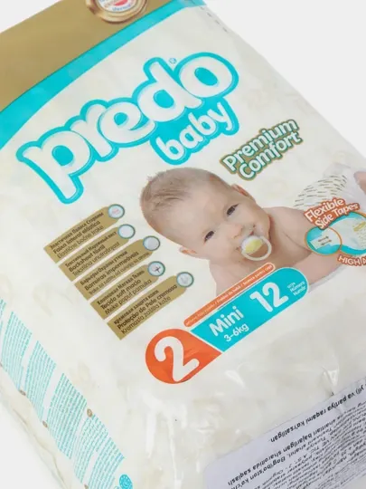 Детские подгузники Predo, размер mini, 12 шт