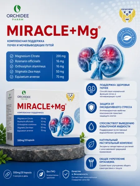 Miracle+Mg — магний цитрат с растительными экстрактами для нервной системы