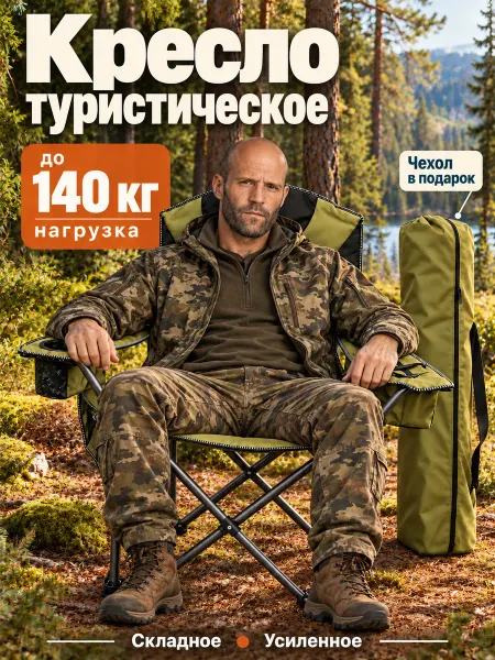 Mircamping Кресло для рыбалки складное с термобоксом до 120 кг