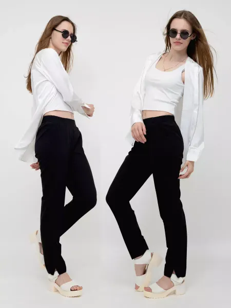 MirinaRay Брюки классические офисные на резинке