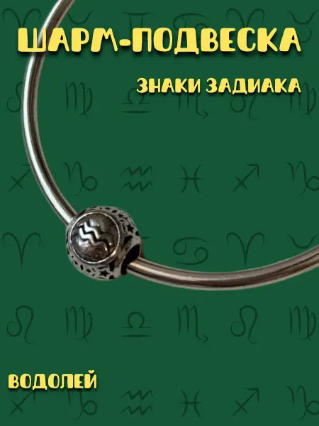 MirVa-Sharm Шарм для браслета Знак Зодиака Водолей