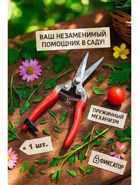 MixMarket Ножницы садовые для цветов секатор универсальный 1 шт