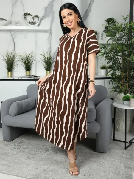 Moda Tex Платье домашнее больших размеров летнее