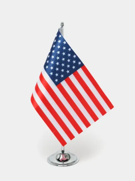 Настольный флаг "США", с металлической подставкой