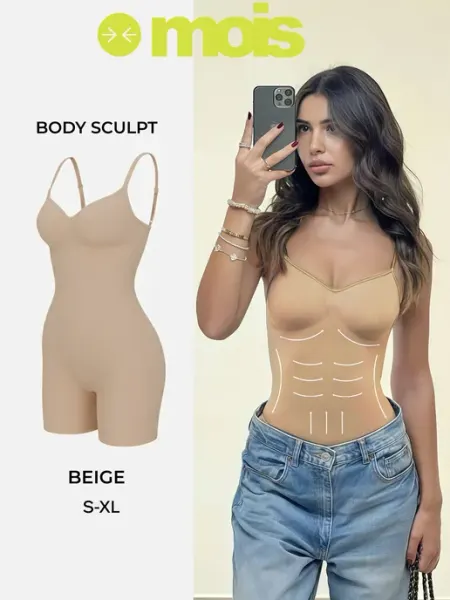 MOIS Утягивающий боди с шортами корректирующий комбидресс sculpt