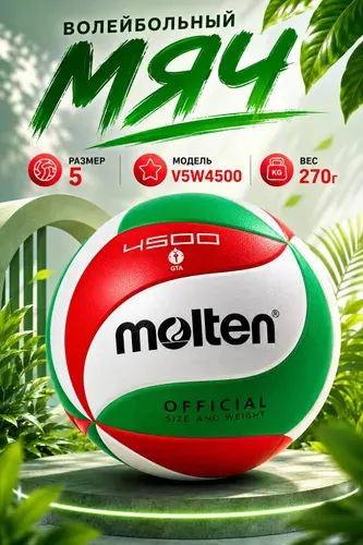 Волейбольный мяч Molten V5M5000 / V5M4500