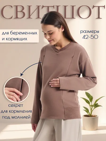 Proud Mom Свитшот с молниями для кормления