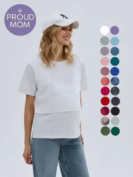 Proud Mom Футболка для беременных и кормящих мам