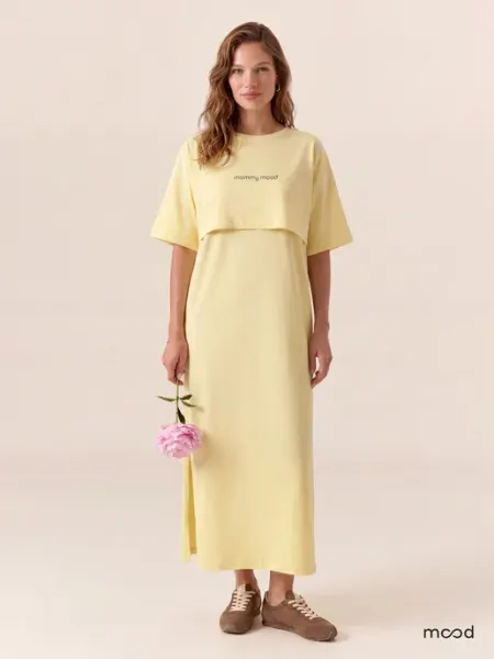 Mommy mood Платье футболка для беременных и кормления