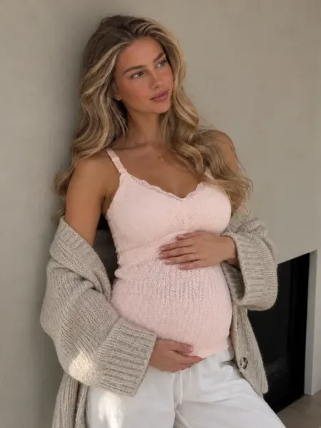Mommy Style Майка топ для кормления грудью с чашками