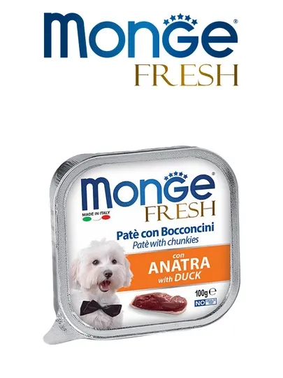 Monge ламистер для кошек с мясом утки 100гр по 3 штуки