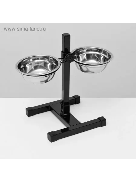 Практическая разборная подставка с мисками для питомца
