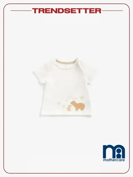 Mothercare Футболка для малышей новорожденных с принтом Медвежонок