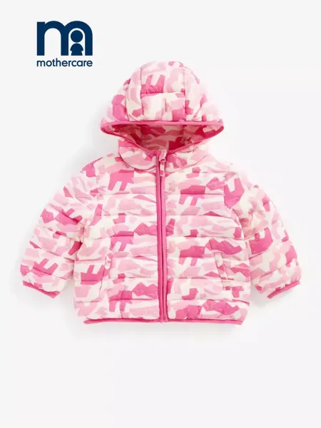 Mothercare Куртка детская с капюшоном стеганая с принтом Камуфляж