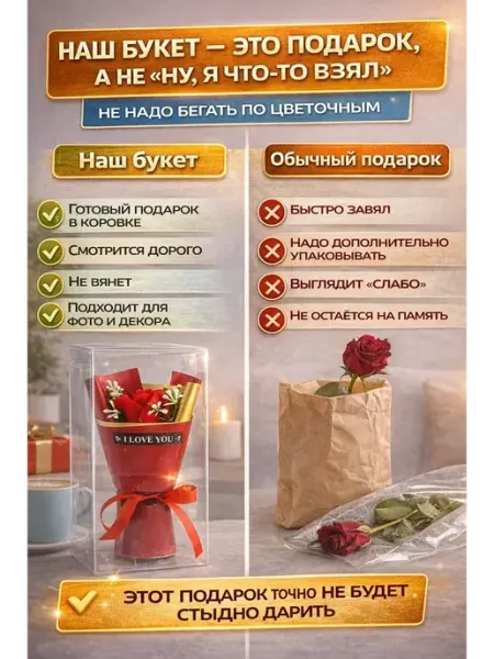 MOTHERLODE_X10 Подарочный мини букет в коробке
