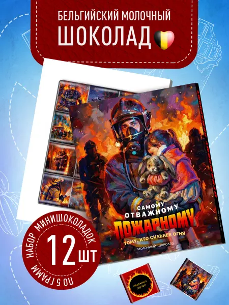 Счастье моё Подарочный шоколад для пожарного
