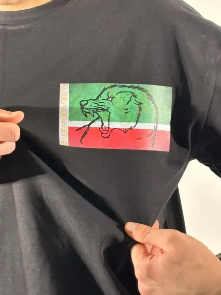 NAFS_WEAR Футболка оверсайз с принтом Чечня