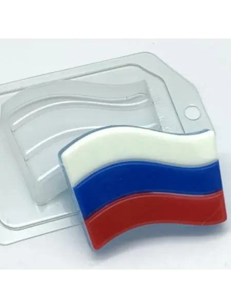 Флаг - Триколор пластиковая форма для мыла