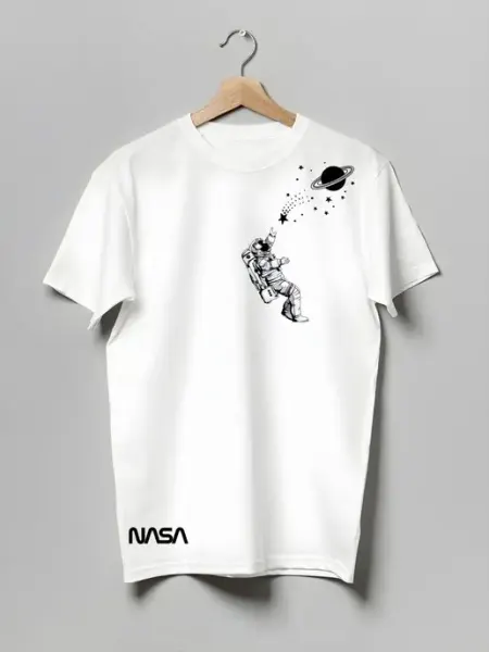 Nuobi my Style Футболка Астронавт NASA Космос Планеты Оверсайз Стиль