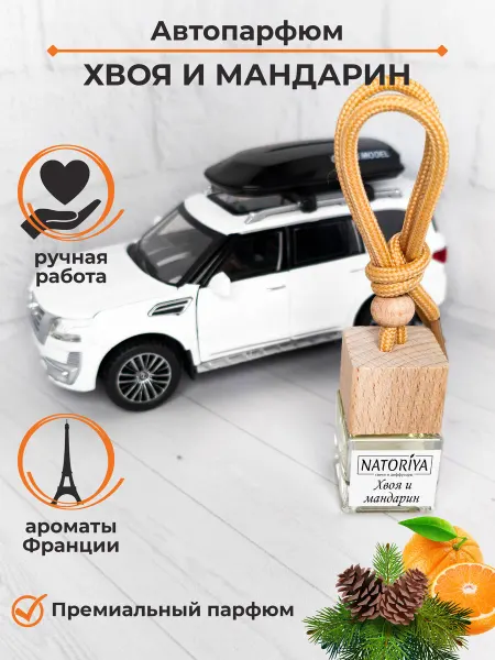 Natoriya Автомобильный ароматизатор Хвоя и мандарин