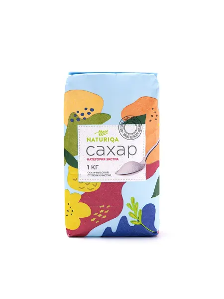 Naturiqa Сахарный песок категории Экстра, 1 кг, Россия