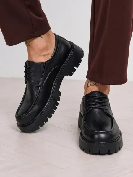 Nexude Туфли мужские из кожи на высокой подошве