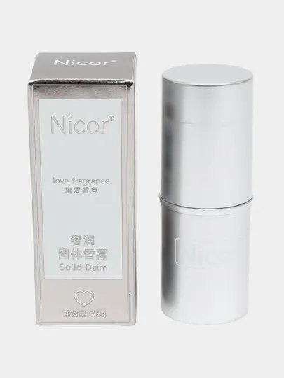 Nicor сухой парфюм, женский аромат для тела, твердый стик, формат парфюмерия серебристый