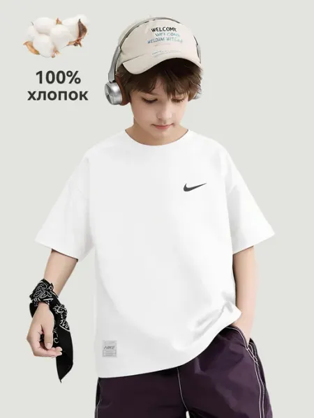 Nike Футболка с принтом брендоваЯ