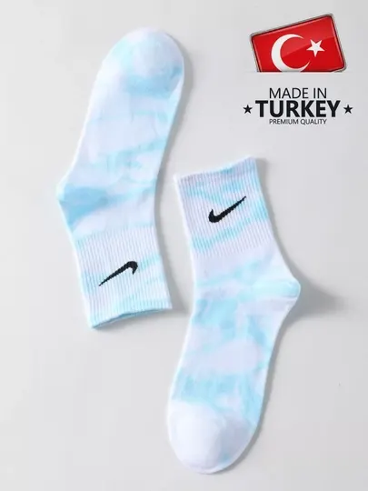 Качественные цветные турецкие носки Nike, средней длины, унисекс