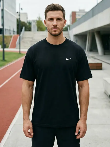 Nike Футболка с принтом хлопковая оверсайз y2k